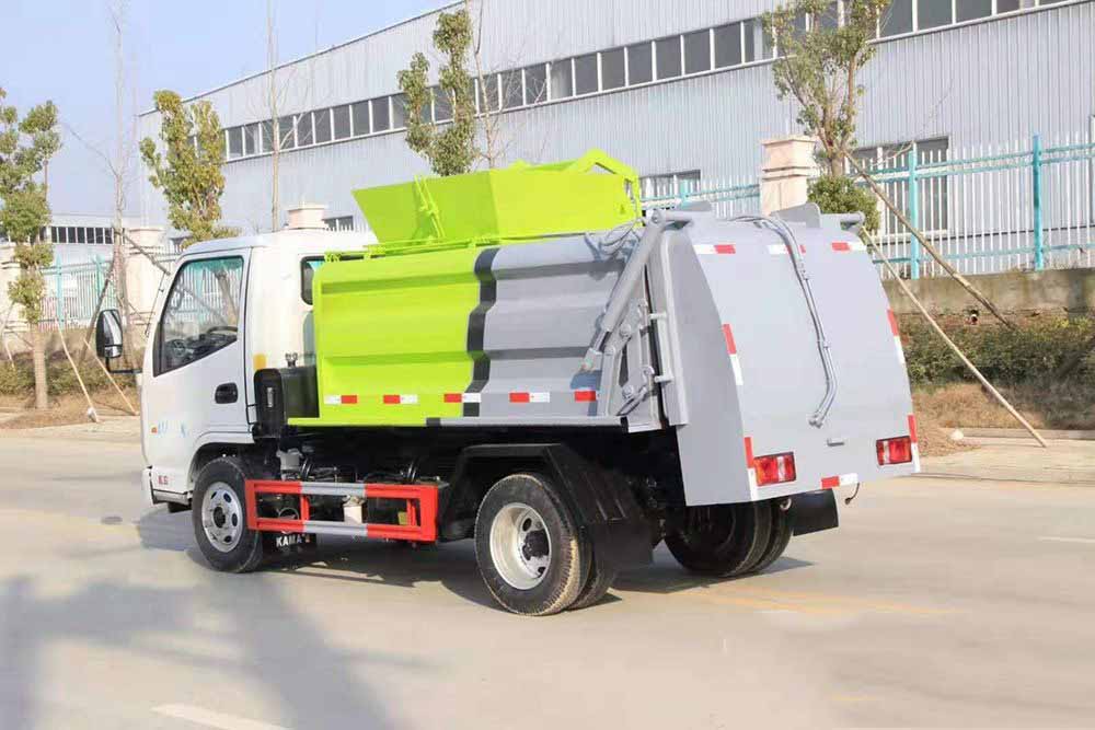 國(guó)六凱馬藍(lán)牌4方餐廚垃圾車 國(guó)六凱馬藍(lán)牌4方餐廚垃圾車