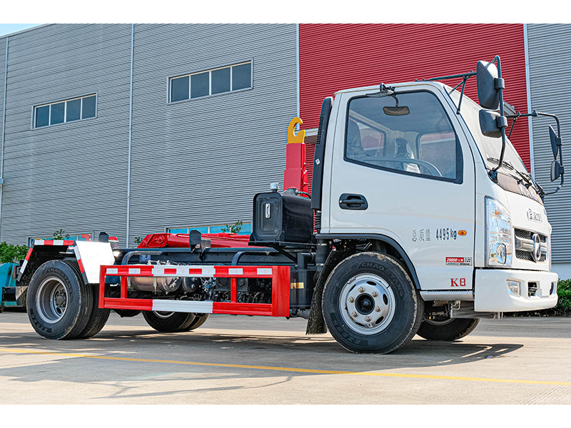 藍牌凱馬建筑勾臂垃圾車 藍牌凱馬建筑勾臂垃圾車