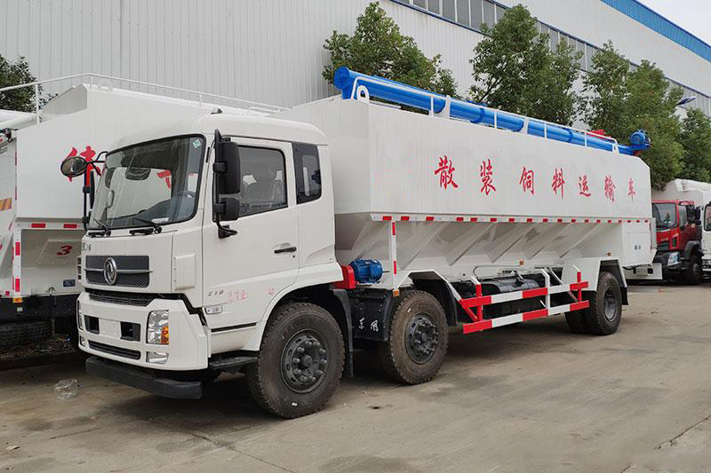 東風天錦小三軸散裝飼料運輸車 東風天錦小三軸散裝飼料運輸車