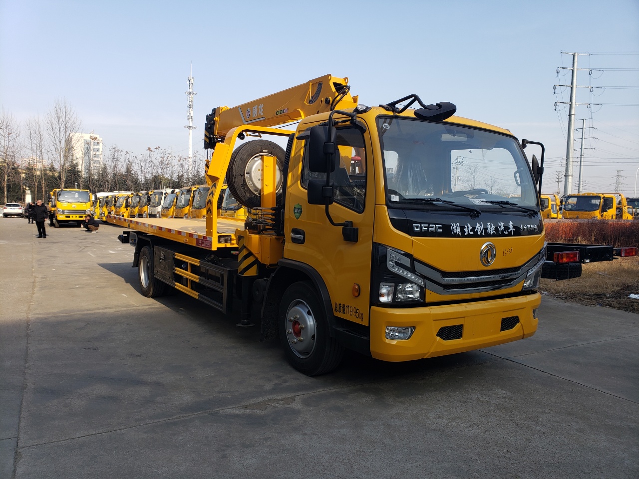 國六東風多利卡D8排放一拖二清障車 國六東風多利卡D8排放一拖二清障車